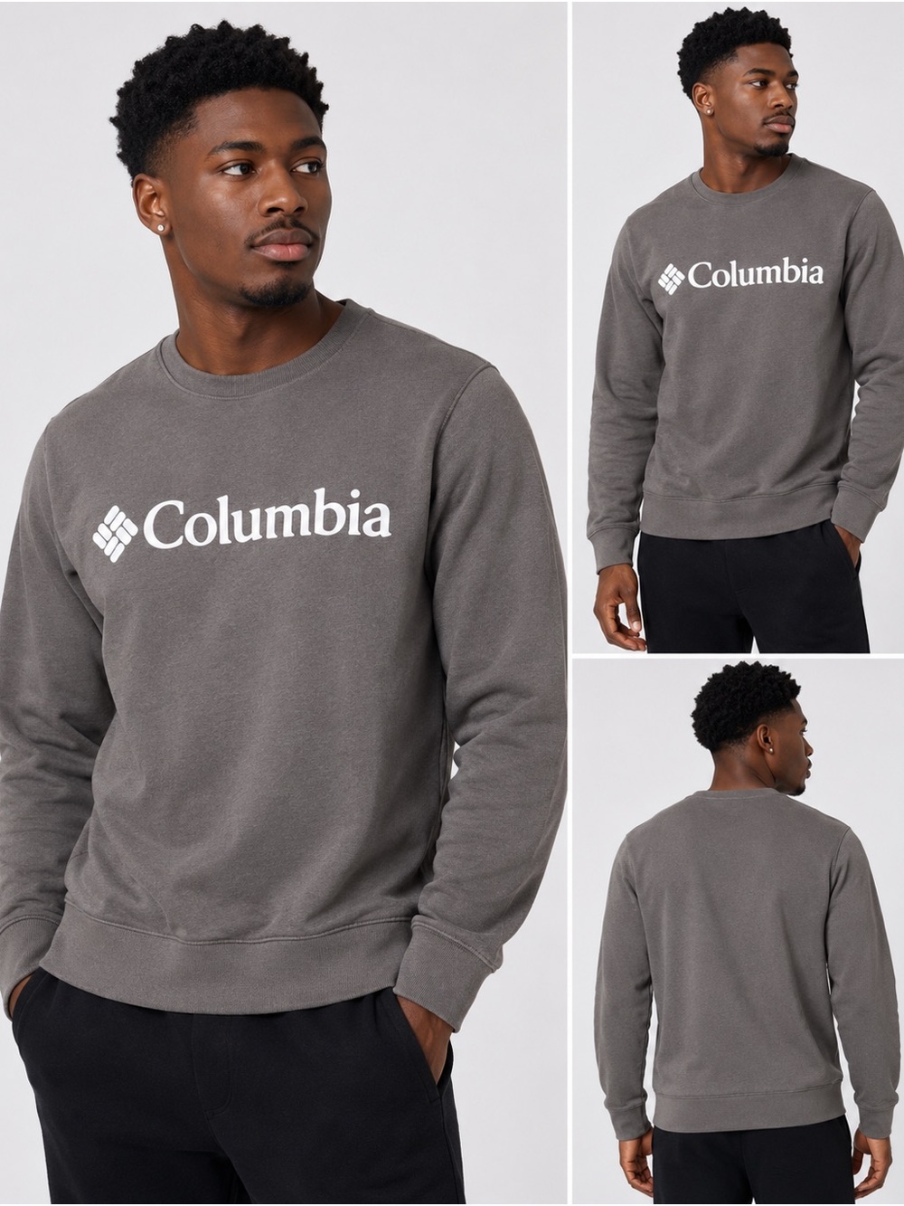 Columbia Men's Gray Crewneck with White Logo